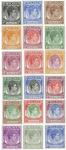 Postage Stamps. Singapore : 1948 perf 18 set of 18 vals to $5, Cat £375 (SG 16/30), fine mint.