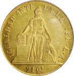 CHILE. 8 Escudos, 1850-So LA. Santiago Mint. PCGS AU-53.