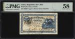 CHILE. Republica de Chile. 2 Pesos, 1922. P-59a. PMG Choice About Uncirculated 58.