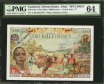 EQUATORIAL AFRICAN STATES. Banque Centrale. 5000 Francs, ND (1963). P-6as. Specimen. PMG Choice Unci