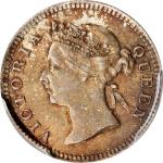 1901年海峡殖民地5分。伦敦铸币厂。STRAITS SETTLEMENTS. 5 Cents, 1901. London Mint. Victoria. PCGS MS-63.