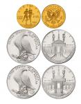 1984年美国发行第23届奥林匹克运动会纪念币三枚套装