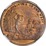 1862 Abraham Lincoln Civil War Medal. Rail Splitter of the West / War for the Union. Copper. 28 mm. 