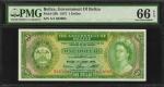 BELIZE. Government of Belize. 1 Dollar, 1975. P-33b. PMG Gem Uncirculated 66 EPQ.
