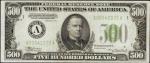 Fr. 2201-Adgs. 1934 $500 Federal Reserve Note. Boston. PMG About Uncirculated 50 EPQ.