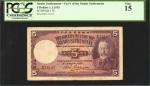 STRAITS SETTLEMENTS. Government of the Straits Settlements. 5 Dollars, 1.1.1935. P-17b. PCGS Fine 15