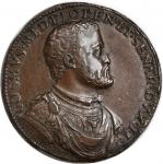 ITALY. Florence. Construction of the Biblioteca Laurenziana Bronze Medal, ND (ca. 1567). Cosimo I de