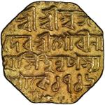 ASSAM: Gaurinatha Simha, 1780-1796, AV octagonal mohur, SE1716, KM-231, PCGS graded AU53.