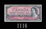 1954年加拿大银行1000元，稀品。九成新