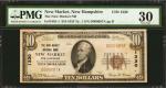 New Market, New Hampshire. $10 1929 Ty. 1. Fr. 1801-1. The New Market NB. Charter #1330. PMG Very Fi