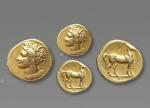 13869  古希腊迦太基坦尼特女神金币一枚，直径：19.46mm，重：7.39g，极美品
