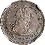MEXICO. 1/2 Real, 1773-Mo FM. Mexico City Mint. Charles III. NGC AU-58.