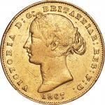 オーストラリア(Australia), 1867, 金(Au), ｿﾌﾞﾘﾝ Sovereign,美, VF, ヴィクトリア女王像 ヤングヘッド 1ソブリン金貨 1867年(SY) KM4