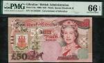 Government of Gibraltar, £50, 2006, serial number AA 195264, (Pick 34a), in PMG holder 66 EPQ Gem Un