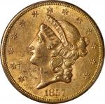 1857-S Liberty Head Double Eagle. MS-61 (PCGS).