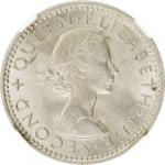 NEW ZEALAND: Elizabeth II, 1952-, 6 pence, 1958, KM-28.2, NGC graded MS65.