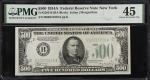 Fr. 2202-B. 1934A $500 Federal Reserve Note. New York. PMG Choice Extremely Fine 45.