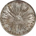 MEXICO. 8 Reales, 1882-Go SB. Guanajuato Mint. PCGS MS-62.