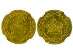 1798年大不列颠（英国）旧金币1鳄3几尼，NGC XF DETAILS，有戳记，Frank Rose藏品，稀少