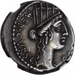 ROMAN REPUBLIC. A. Plautius. AR Denarius (4.02 gms), Rome Mint, ca. 55 B.C.
