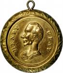 1844 Henry Clay Political Shell Medal. DeWitt-HC 1844-44. Gilt Brass Shell. 26 mm, without integral 