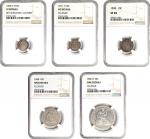 Lot of (5) Liberty Seated Coins. (NGC).