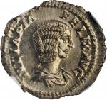 JULIA DOMNA (WIFE OF SEPTIMIUS SEVERUS). AR Denarius, Rome Mint, A.D. 211-215. NGC MS.