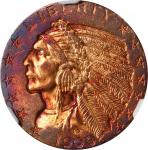 1909-D Indian Half Eagle. Unc Details--Artificial Toning (NGC).