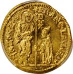 ITALY. Venice. Zecchino, ND (1752-62). Francesco Loredano. PCGS MS-63 Gold Shield.