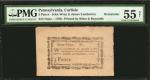 Carlisle, Pennsylvania. John Wray & James Lamberton. 1789. 3 Pence. PMG About Uncirculated 55 Net. P
