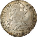 MEXICO. 8 Reales, 1789-Mo FM. Mexico City Mint. Charles IV. NGC EF-45.
