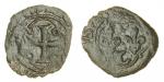 France, Royal, Francis I (1515-47), Double-Tournois, Bayonne, 0.66g, two lis above l, rev. cross pot