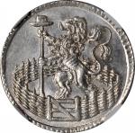 1752荷兰1盾。NETHERLANDS. Holland. Silver Presentation Duit, 1752. Dordrecht Mint. NGC MS-63.