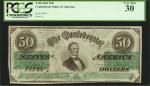 T-50. Confederate Currency. 1862 $50. PCGS Currency Very Fine 30.