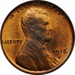 1916-S Lincoln Cent. MS-64 RD (PCGS).