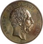 GERMANY. Saxony. Bronze Commemorative 5 Mark, 1889-E. Albert. PCGS SPECIMEN-64 Brown Gold Shield.
