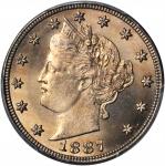 1887 Liberty Head Nickel. MS-66+ (PCGS). CAC.