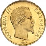 FRANCE Second Empire / Napoléon III (1852-1870). 100 francs tête nue 1855, A, Paris.