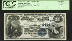 Las Vegas, New Mexico. $10  1882 Value Back. Fr. 579. The San Miguel NB. Charter #2454. PCGS Currenc