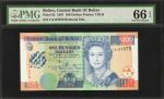 BELIZE. Central Bank of Belize. 100 Dollars, 1997. P-65. PMG Gem Uncirculated 66 EPQ.