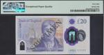 Bank of England, Sarah John, £20, ND (2020), serial number AM55 777777, (Pick B416, Pick 396a), in P