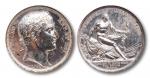 1807年 法国镀银纪念章一枚