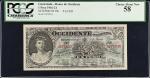 GUATEMALA. El Banco de Occidente. 1 Peso, 1920. P-S175b. PCGS Currency Choice About New 58.
