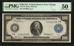 Fr. 1110. 1914 $100 Federal Reserve Note. Chicago. PMG About Uncirculated 50.