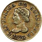 COLOMBIA. Peso, 1826-BOGOTA JF. Bogota Mint. EXTREMELY FINE.