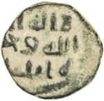 UMAYYAD: Anonymous, ca. 700-710, AE fals (3.65g), Iliya (Jerusalem), ND, A-179, SNAT-4/5, mint name 