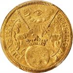GERMANY. Frankfurt. Ducat, 1658. Leopold I. PCGS MS-62 Gold Shield.