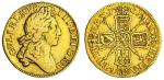 William III (1694-1702), Guinea, 1701, second laureate head right, rev. crowned shields cruciform, n