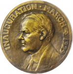 1929 Herbert Hoover Inaugural Medal. Bronze. 70 mm. Dusterberg-OIM 7B70, MacNeil-HCH 1929-2. Specime