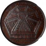 BELGIUM. Construction of Ghent Prison Bronze Medal, 1826. NGC MS-66 Brown.